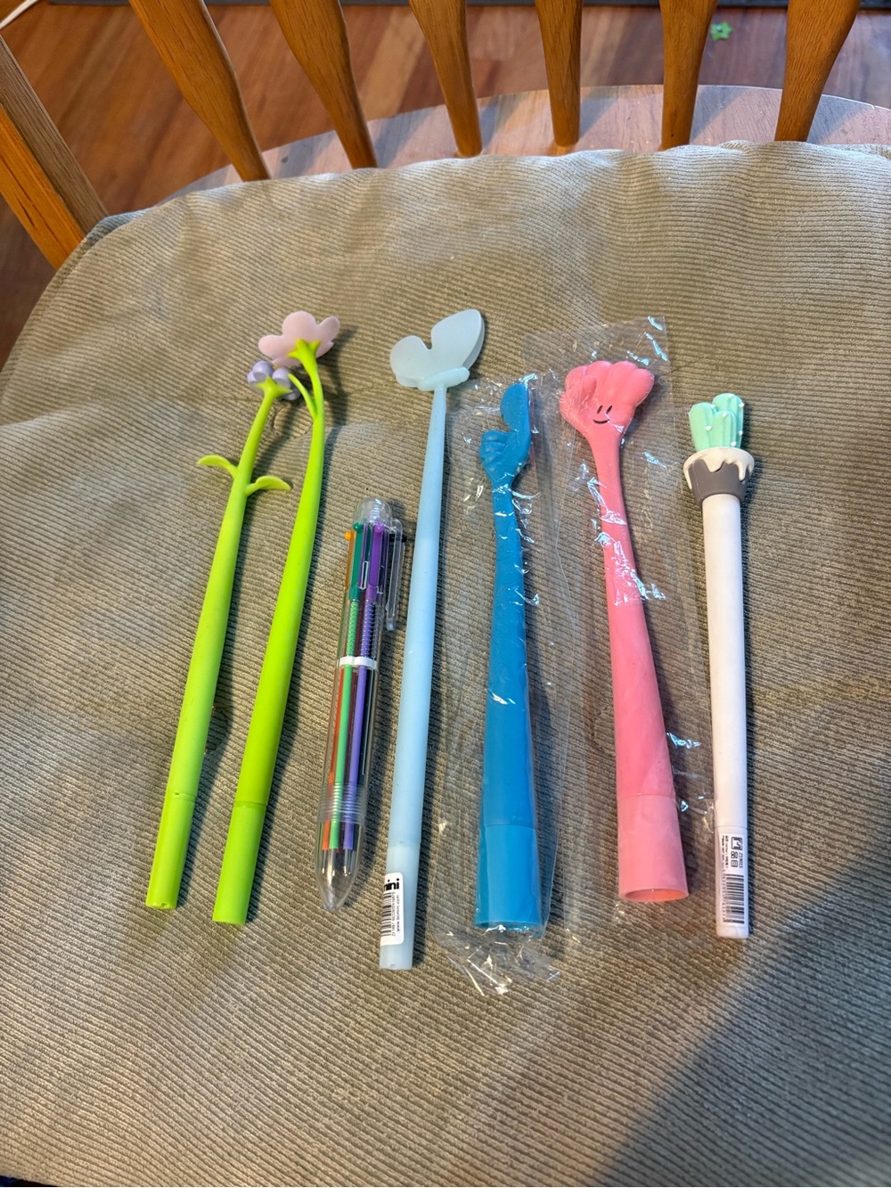 Pipsticks fancy pens from sub box flowers cactus hands butterfly multicolored